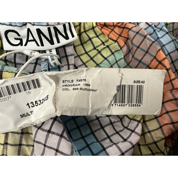 Ganni Printed Mini Shorts Brand New Women's Sz 12US /42GER - Picture 7 of 12